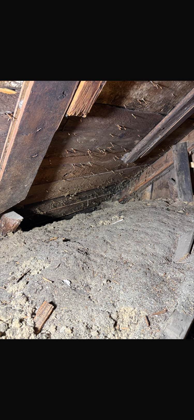 Attic before insulation